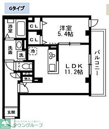 仮)青葉区あざみ野4丁目共同住宅新築工事 1LDKの間取図画像