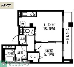 仮)青葉区あざみ野4丁目共同住宅新築工事 1LDKの間取図画像