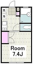 ジュネステール 1Kの間取図画像