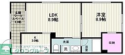 ルジャルダンA 1LDKの間取図画像