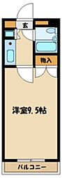 グランコート長津田 1Kの間取図画像