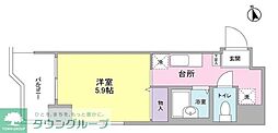 仲町台大藤ビル ワンルームの間取図画像