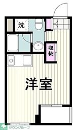 セントパレス鷺沼 ワンルームの間取図画像