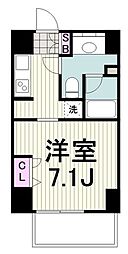 レジディア新横浜 1Kの間取図画像