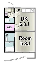 イストアール 1DKの間取図画像