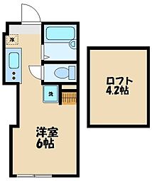 プライムテラスこどもの国 ワンルームの間取図画像