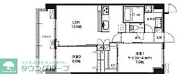 ブルーブラン新横浜 2LDKの間取図画像