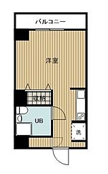 ホーメストプラザ十日市場西館 ワンルームの間取図画像