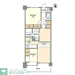MCROSS 2LDKの間取図画像
