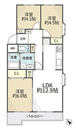 カルム宮崎台 3LDKの間取図画像