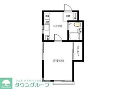 コーポマインド 1Kの間取図画像
