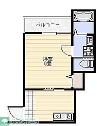 ラウレア川越 1Kの間取図画像
