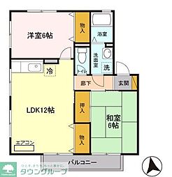 セントポーリア 2LDKの間取図画像