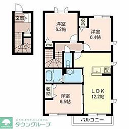 エーデルメゾン1 3LDKの間取図画像