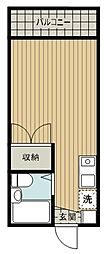 上福岡グリーンハイツ 1Kの間取図画像
