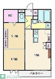 BELLTREE1 2LDKの間取図画像