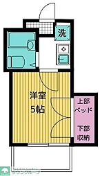 クラブコート志木 1Kの間取図画像