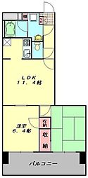 メゾンプレミール 2LDKの間取図画像
