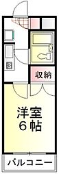 MTウェスト 1Kの間取図画像