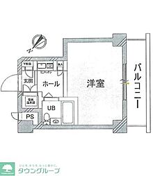 キャッスルマンション川越B ワンルームの間取図画像