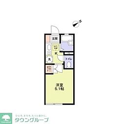 グランフォレスタみずほ台 1Kの間取図画像