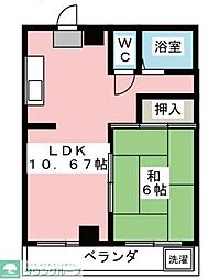 西武新宿線 狭山市駅 バス15分 笹井下車 徒歩1分の賃貸マンション 4階1LDKの間取り