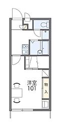 レオパレストトロ 1Kの間取図画像
