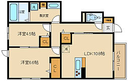 チェールアルコ 2LDKの間取図画像