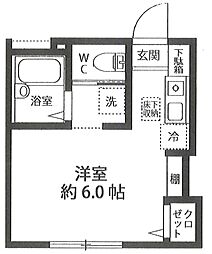 セレーノ東山 ワンルームの間取図画像