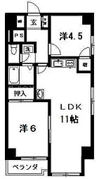 クォリティ大山 2LDKの間取図画像