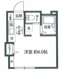 セレーノ東山 ワンルームの間取図画像