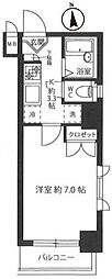 ベルガーデン常盤台 1Kの間取図画像