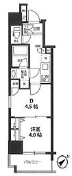 日神デュオステージ常盤台銀座 1DKの間取図画像