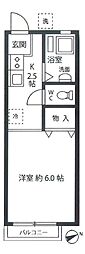 ハイツダイゴ 1Kの間取図画像