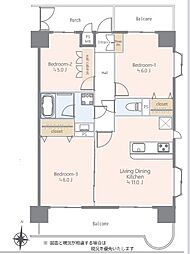 ライオンズマンション武里 3LDKの間取図画像