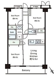 間取図画像 3LDK