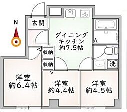間取図画像 3DK