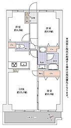 モア・ステージせんげん台B 3LDKの間取図画像