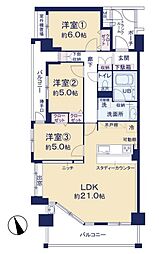 間取図画像 3LDK