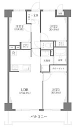 クラーク春日部壱番館 3LDKの間取図画像