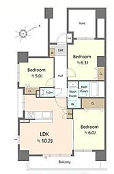 ダイアパレス春日部センタースクェア 3LDKの間取図画像