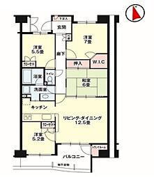 ルネ・グランテラス 4LDKの間取図画像
