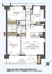 アメニクス川口 3LDKの間取図画像