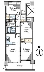 レーベンハイム鳩ヶ谷アリストコート 3LDKの間取図画像