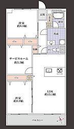 メゾン新郷 3LDKの間取図画像