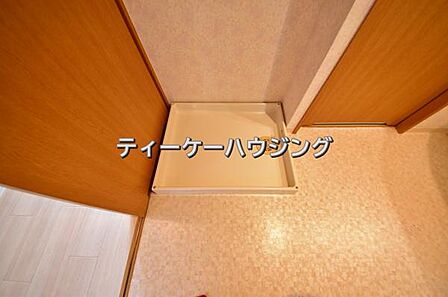大容量の洗濯機にも対応できる洗濯機置き場を確保。