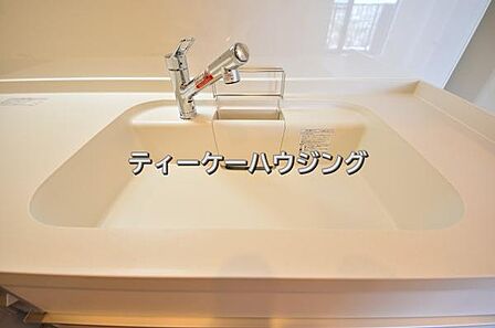 いつでも清潔に、お手入れ楽々なシンク。浄水機能を備えた水栓も魅力です。