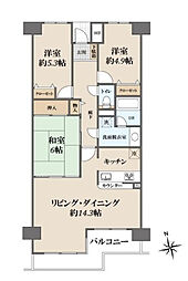 春日部ファミールハイツ 3LDKの間取図画像