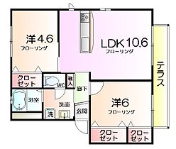 ボンヌシャンス  ｜ 大阪府堺市堺区海山町5丁（賃貸アパート2LDK・1階・49.25㎡） その2