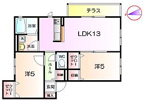 シャーメゾン神市  ｜ 大阪府堺市堺区神石市之町（賃貸アパート2LDK・1階・56.25㎡） その2